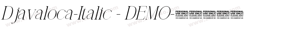 Djavaloca-Italic - DEMO字体转换